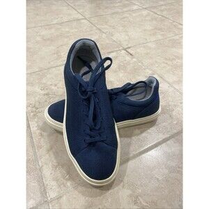 Rothy's Men’s 7 Women’s Size 8.5 Shoes Navy Blue Sneakers Knit  Casual Lace Up